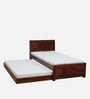 Tourconing Sheesham Wood Single Bed In Honey Oak Finish With Trundle