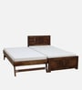 Tourconing Sheesham Wood Single Bed In Provincial Teak Finish With Trundle