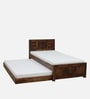 Tourconing Sheesham Wood Single Bed In Provincial Teak Finish With Trundle