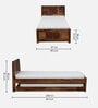 Tourconing Sheesham Wood Single Bed In Rustic Teak Finish With Trundle