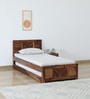 Tourconing Sheesham Wood Single Bed In Rustic Teak Finish With Trundle