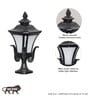 Tournai Single Light Outdoor Pedestal Gate Light In Black Finish