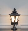 Tournai Single Light Outdoor Pedestal Gate Light In Black Finish