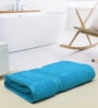 Turquoise Blue Solid 500 GSM Cotton Bath Towel