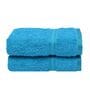 Turquoise Blue Solid 500 GSM Cotton Hand Towels (Set of 2)