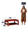 Tova Sheesham Wood Coffee Table in Honey Oak Finish