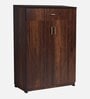 Tower Shoe Cabinet in Brown Teak Finish