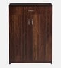 Tower Shoe Cabinet in Brown Teak Finish