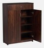 Tower Shoe Cabinet in Brown Teak Finish