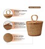 Toy Storage Basket,Basket For Toys Organising,Organiser Box Big Size,Wicker Toy Storage Box With Lid (D02-L47 X W41 X H47 Cm)
