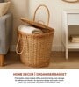 Toy Storage Basket,Basket For Toys Organising,Organiser Box Big Size,Wicker Toy Storage Box With Lid (D02-L47 X W41 X H47 Cm)