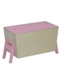 Toy Tub Birch Wood Cabinet with Lid in Pink