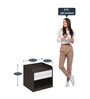 Toya Night Stand in Oak & Walnut Finish