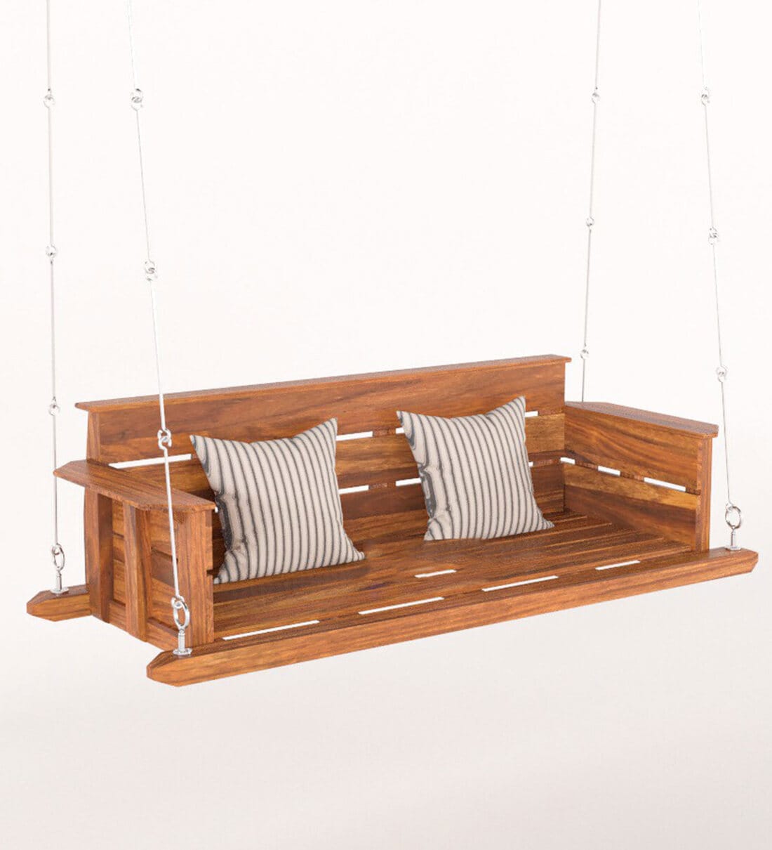 Buy Traditional Solid Wood Swings in Honey Finish by AD Online