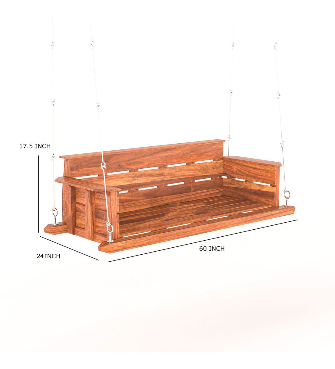 Buy Traditional Solid Wood Swings in Honey Finish by AD Online