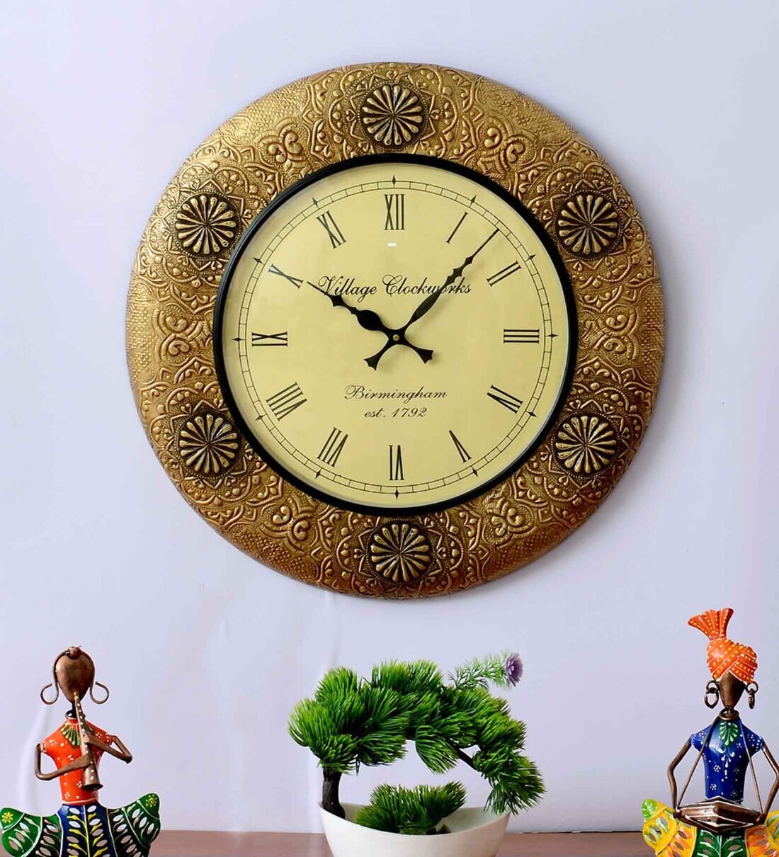 Buy Traditional Wood Wall Clock at 48 OFF by Craft Tree Pepperfry
