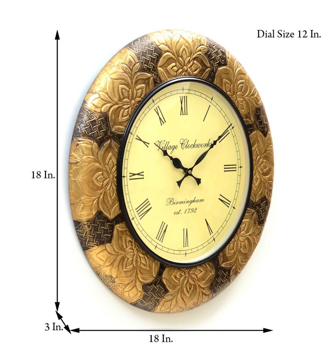 Buy Traditional Wood Wall Clock by Craft Tree Online Traditional Wall