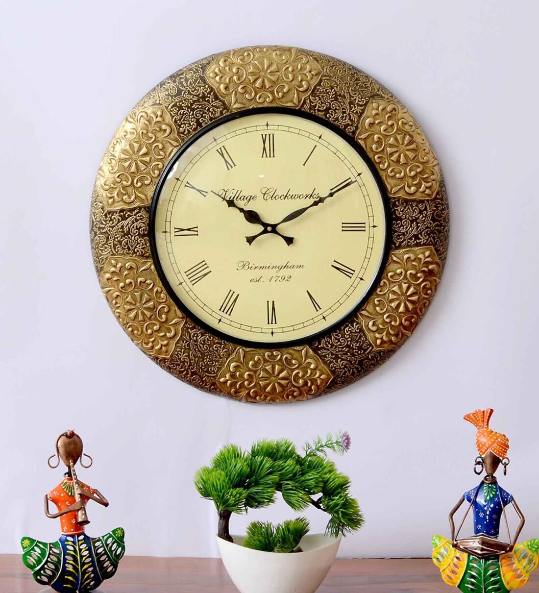 Buy Traditional Wood Wall Clock by Craft Tree Online Traditional Wall