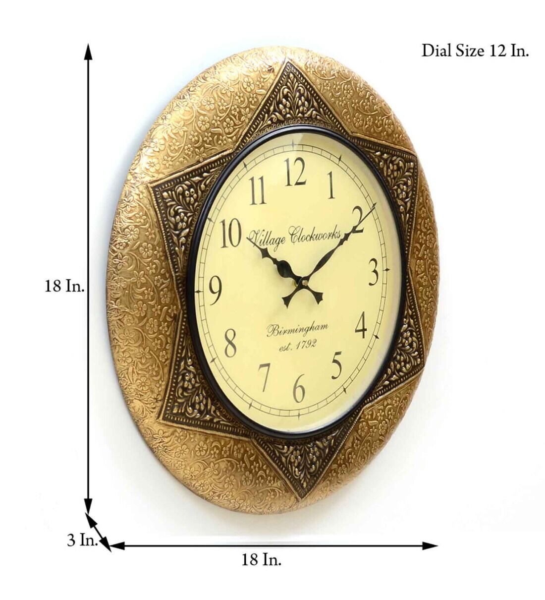 Buy Traditional Wood Wall Clock by Craft Tree Online Traditional Wall
