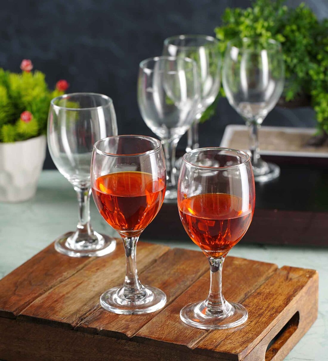 Buy Transparent 220 ML Glass (Set of 6) Wine Glasses at 49% OFF by ...