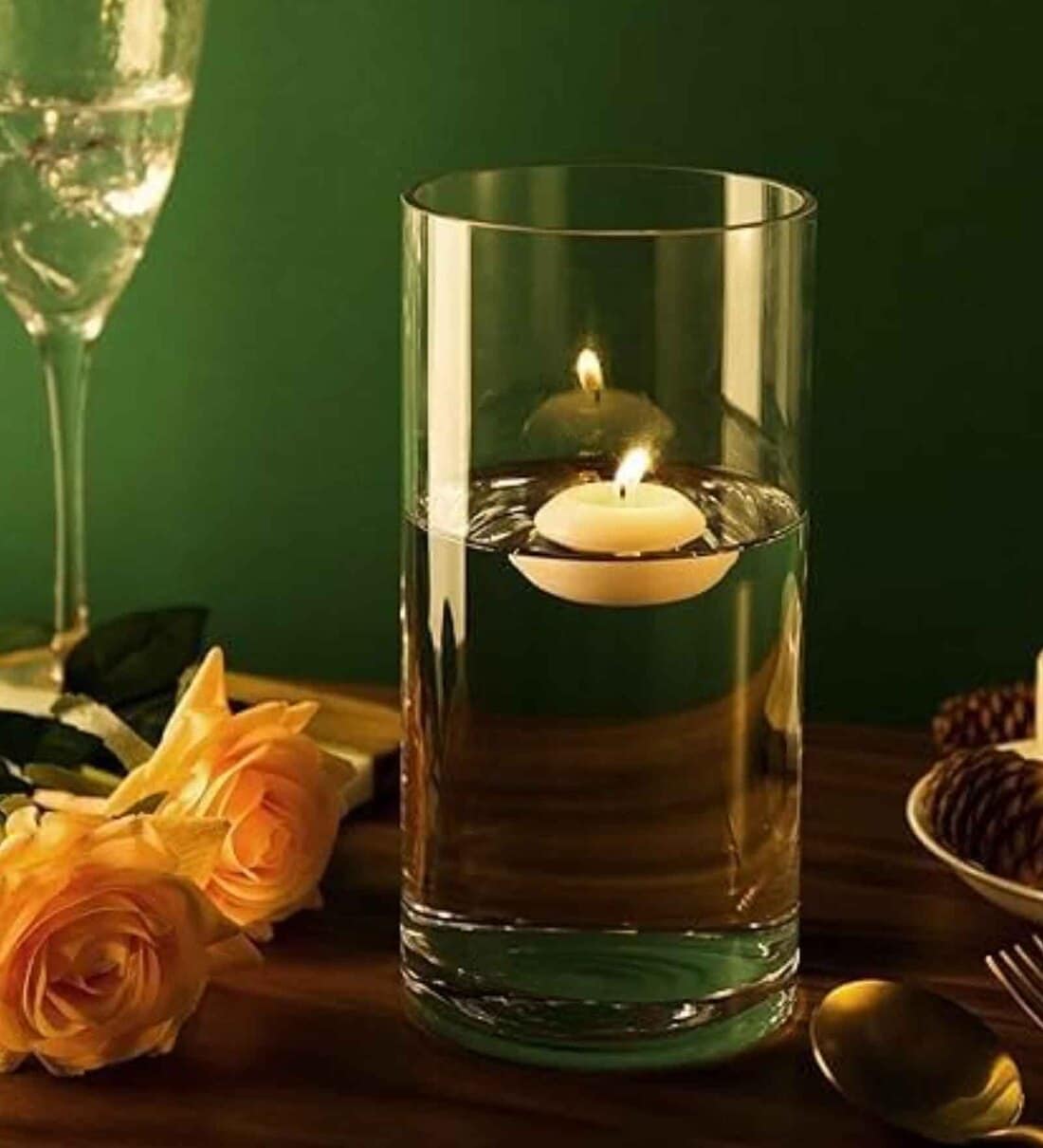 Transparent Glass Cylinder Vases 8 Inch Tall X 4 Inch Round vase