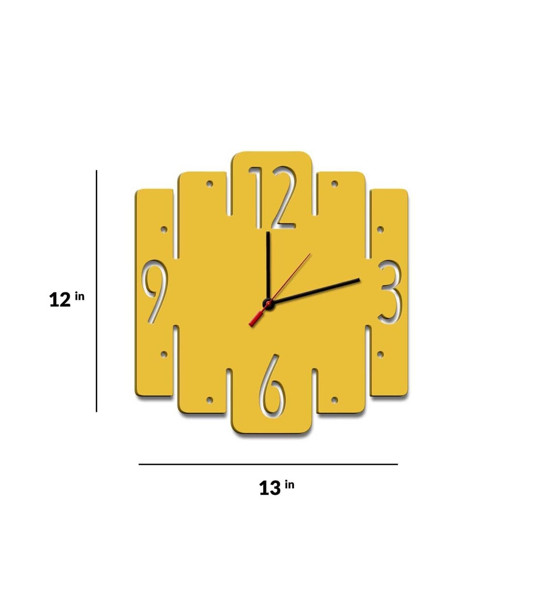 Buy Trapezium Wooden Wall Clock by WallMantra Online Modern Wall