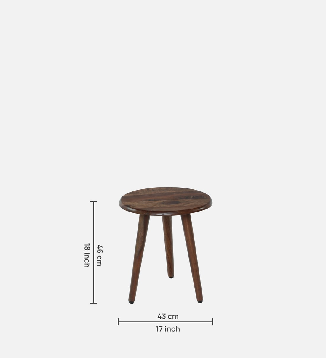 Buy Virton Sheesham Wood Nest Of Tables In Rustic Teak Finish By ...