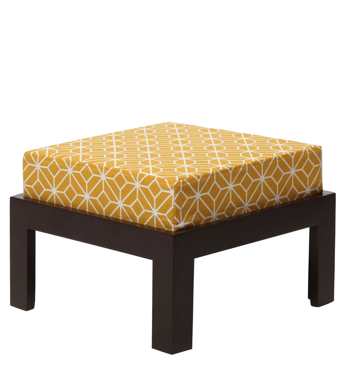 Buy Trendy Coffee Table with 4 Stools in Ochre Colour by ARRA Online