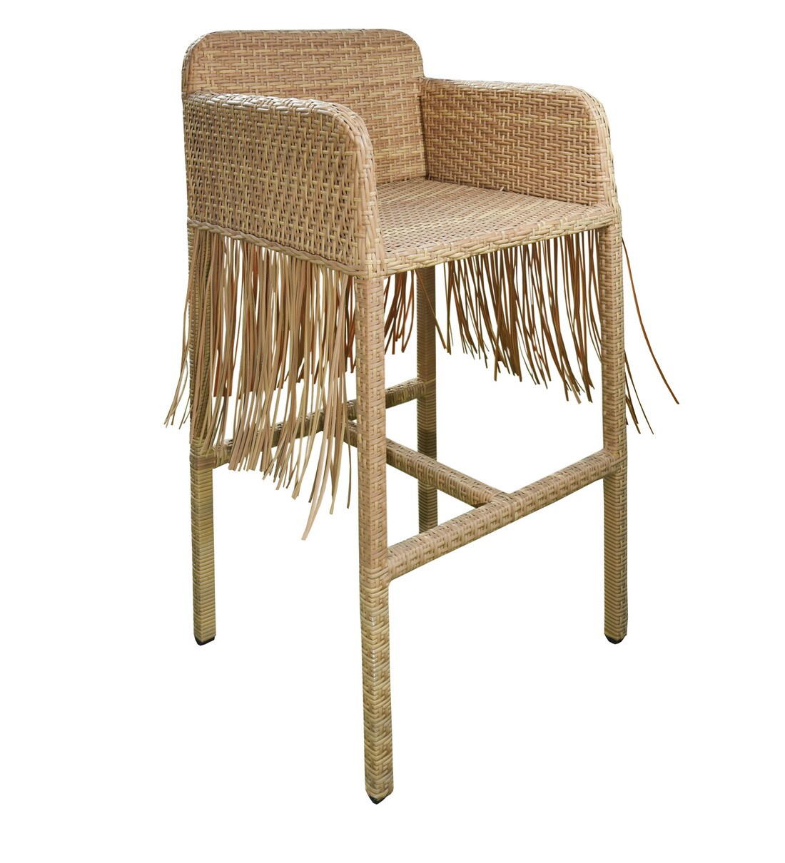 Buy Trendy Tassel Outdoor Bar Chair with White Cushion by Advent
