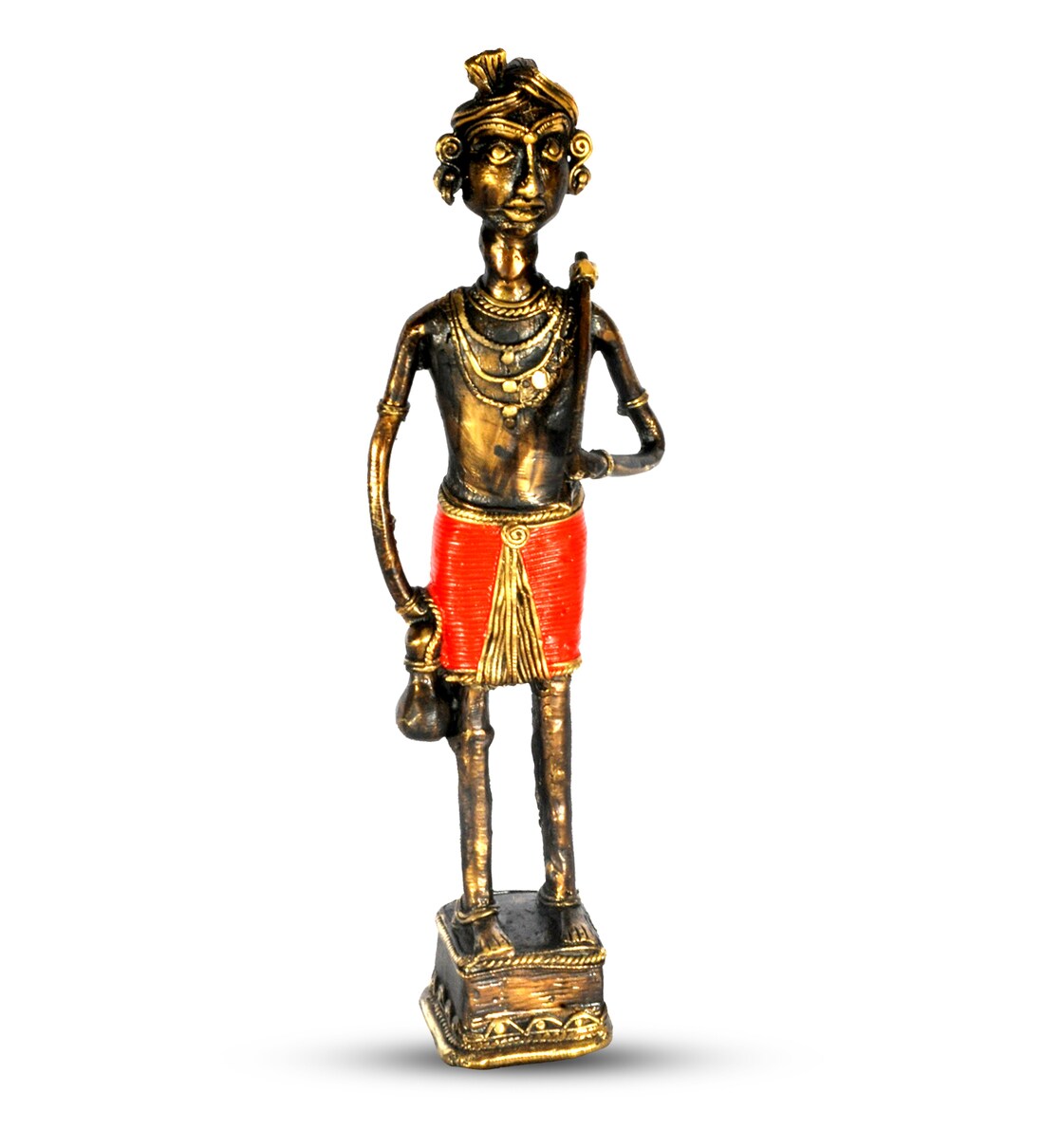 Buy Tribal Man Brass Figurine by Shree Kala Home Decor Online Human