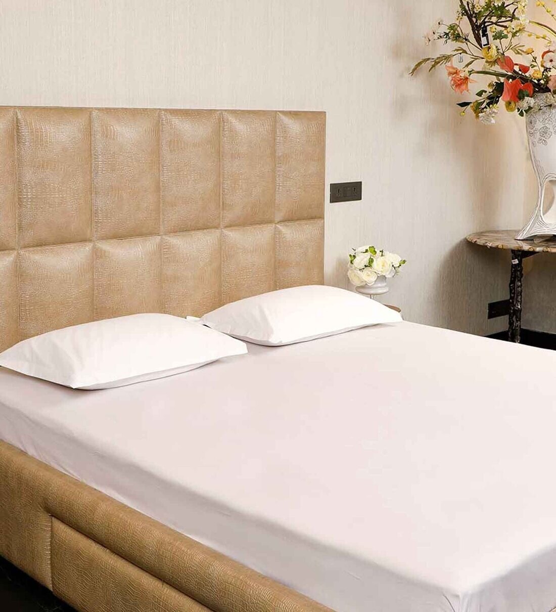 Buy Trivana (107x107) White Colour BedSheet by Home4U at 4 OFF by Home4U Pepperfry