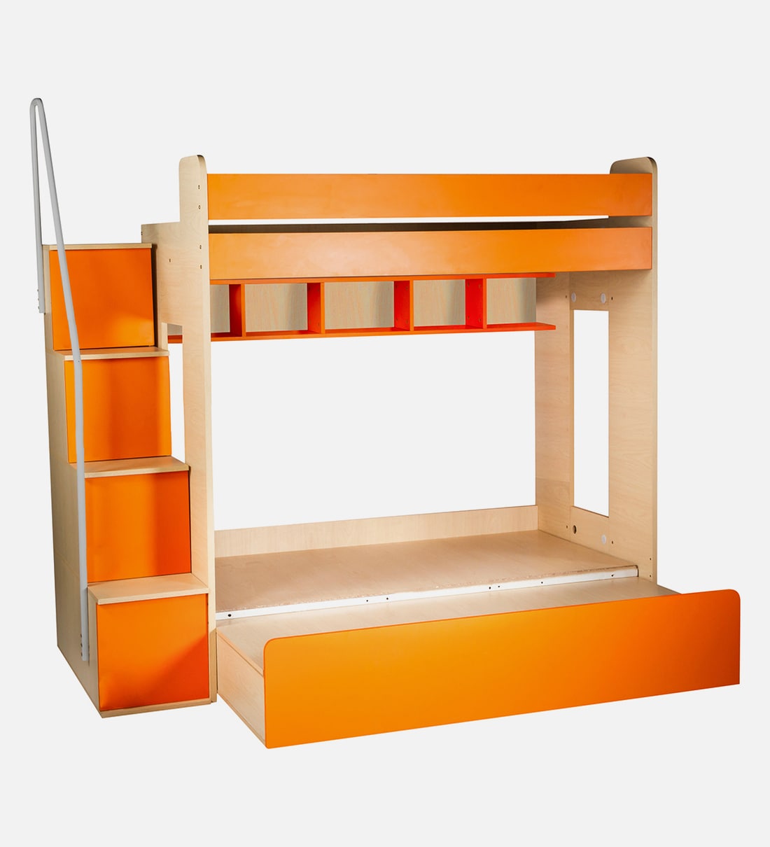 Buy Multi Flexi Bunk Bed in Orange Colour with Hydraulic Storage by