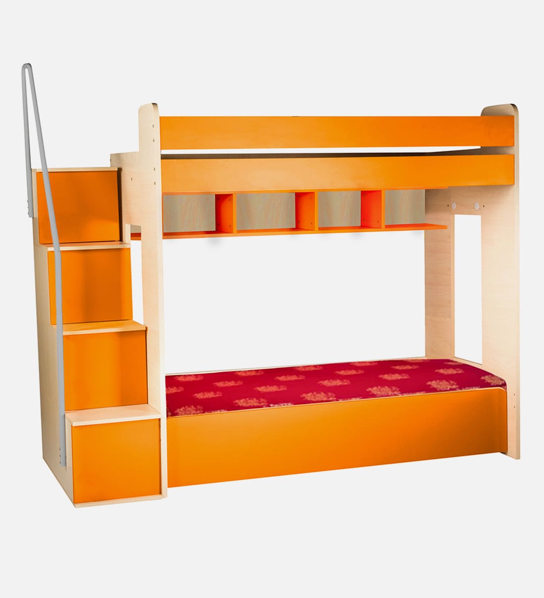 Buy Multi Flexi Bunk Bed in Orange Colour with Hydraulic Storage by