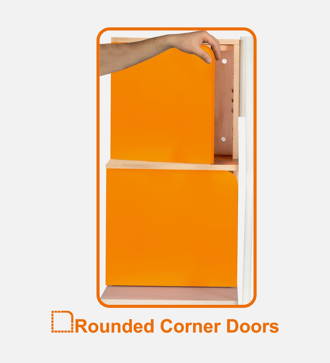 Buy Trundle Bunk Bed with Storage & Shelves in Orange Colour By YiPi