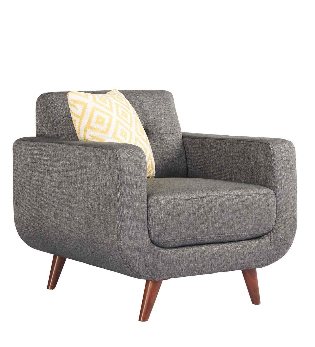 Buy Truro 1 seater Sofa in Charcoal Grey Colour by Urban Living Online