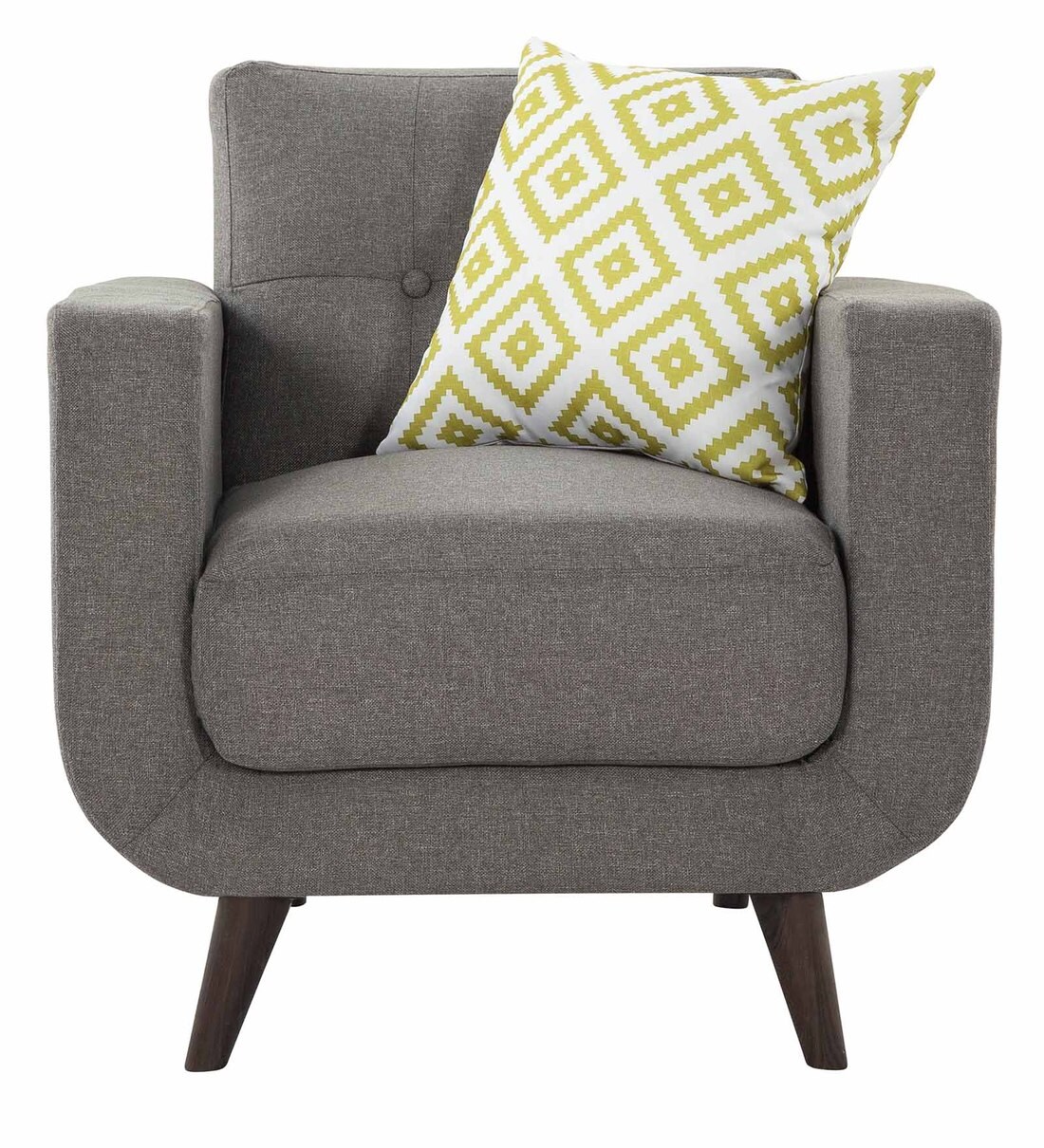 Buy Truro Fabric 1 Seater Sofa in Grey Colour by Urban Living Online