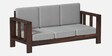 Tranquilcouch Solid Wood 3 Seater Sofa In Dark Walnut Finish
