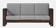 Tranquilcouch Solid Wood 3 Seater Sofa In Dark Walnut Finish
