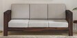 Tranquilcouch Solid Wood 3 Seater Sofa In Dark Walnut Finish