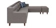 Travis 3 Seater LHS Sectional Sofa with Ottoman in Grey Colour with Ottoman