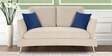 Trento Fabric 2 Seater Sofa in Light Grey Colour