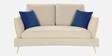 Trento Fabric 2 Seater Sofa in Light Grey Colour