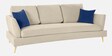 Trento Fabric 3 Seater Sofa in Light Grey Colour