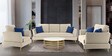 Trento Fabric 3 Seater Sofa in Light Grey Colour