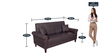Trinity 3 Seater Sofa in Brown Colour