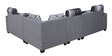 Tripoli Fabric Corner Sofa in Grey Colour in L Shape