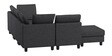 Tryano 5 Seater Interchangeable Corner Sofa in Dark Grey Colour in C Shape