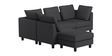 Tryano 5 Seater Interchangeable Corner Sofa in Dark Grey Colour in C Shape