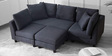 Tryano 5 Seater Interchangeable Corner Sofa in Dark Grey Colour in C Shape