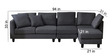 Tryano 5 Seater Interchangeable Corner Sofa in Dark Grey Colour in C Shape